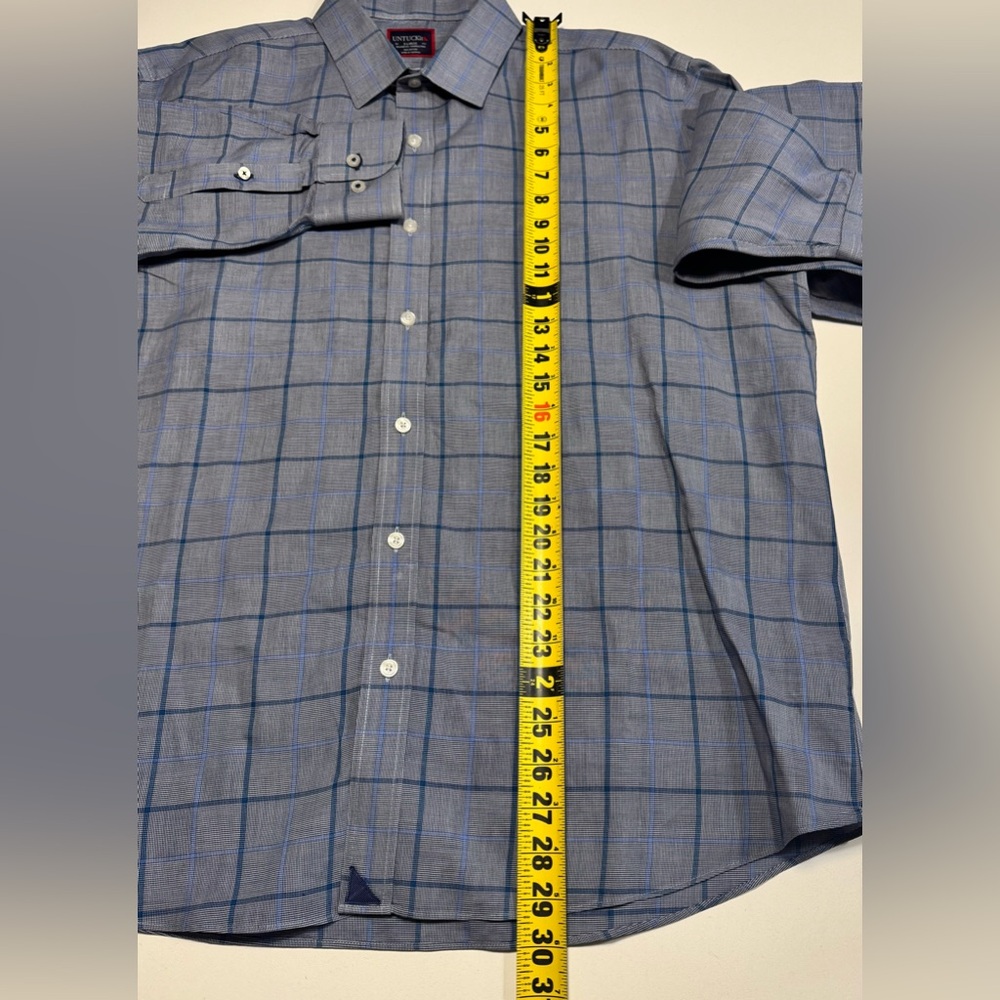 UNTUCKit Mens Size XL Ortman WF Plaid Relaxed Fit 100% Cotton Button Up Shirt - Picture 8 of 9